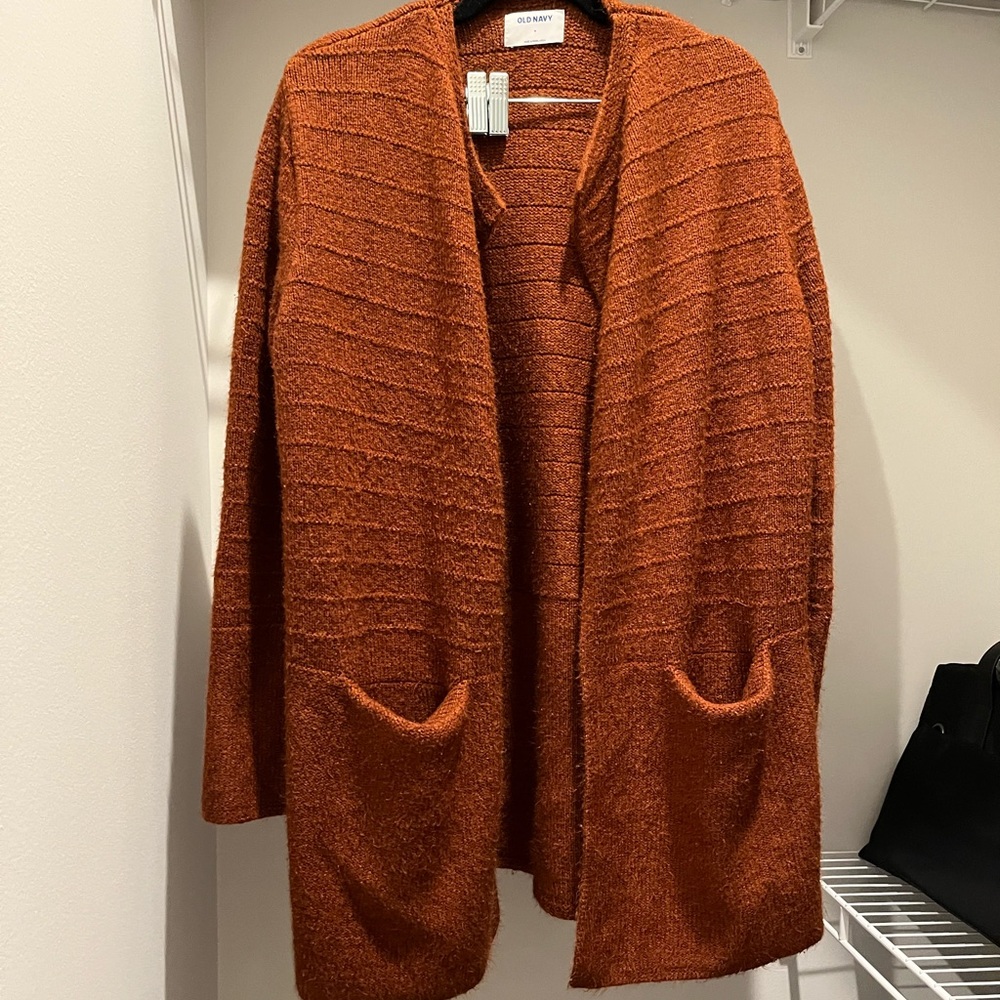 Old navy - long cardigan - M - burnt umber